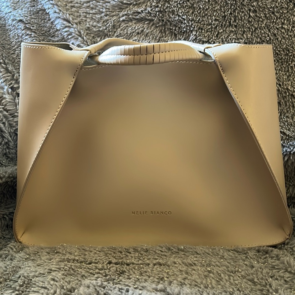 Melie Bianco Megan tote in creamy tan NWOT